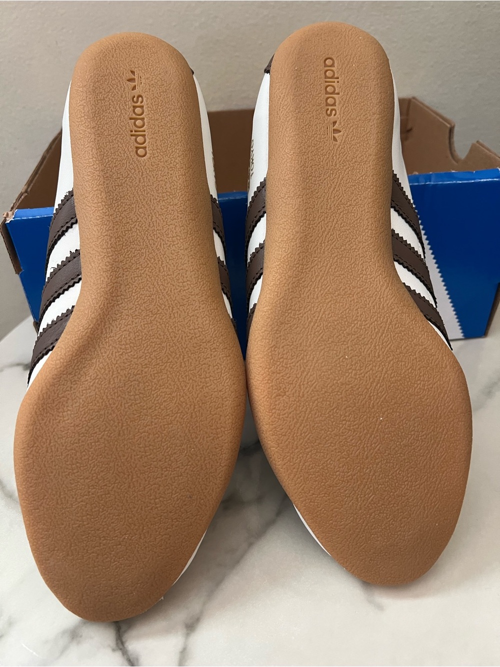 Adidas Tokyo W Women’s 6.5 Off White Brown Suede Gum Sole Sneakers NIB - Picture 8 of 13